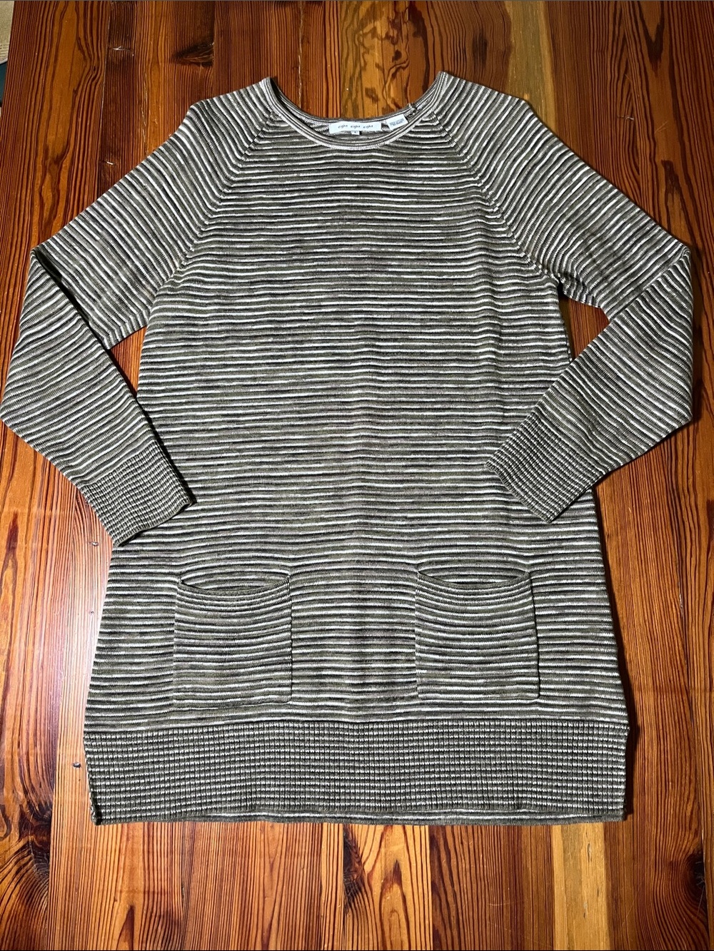 Women’s eight eight eight 100% Cotton Marled Sweater Dress, Size Large